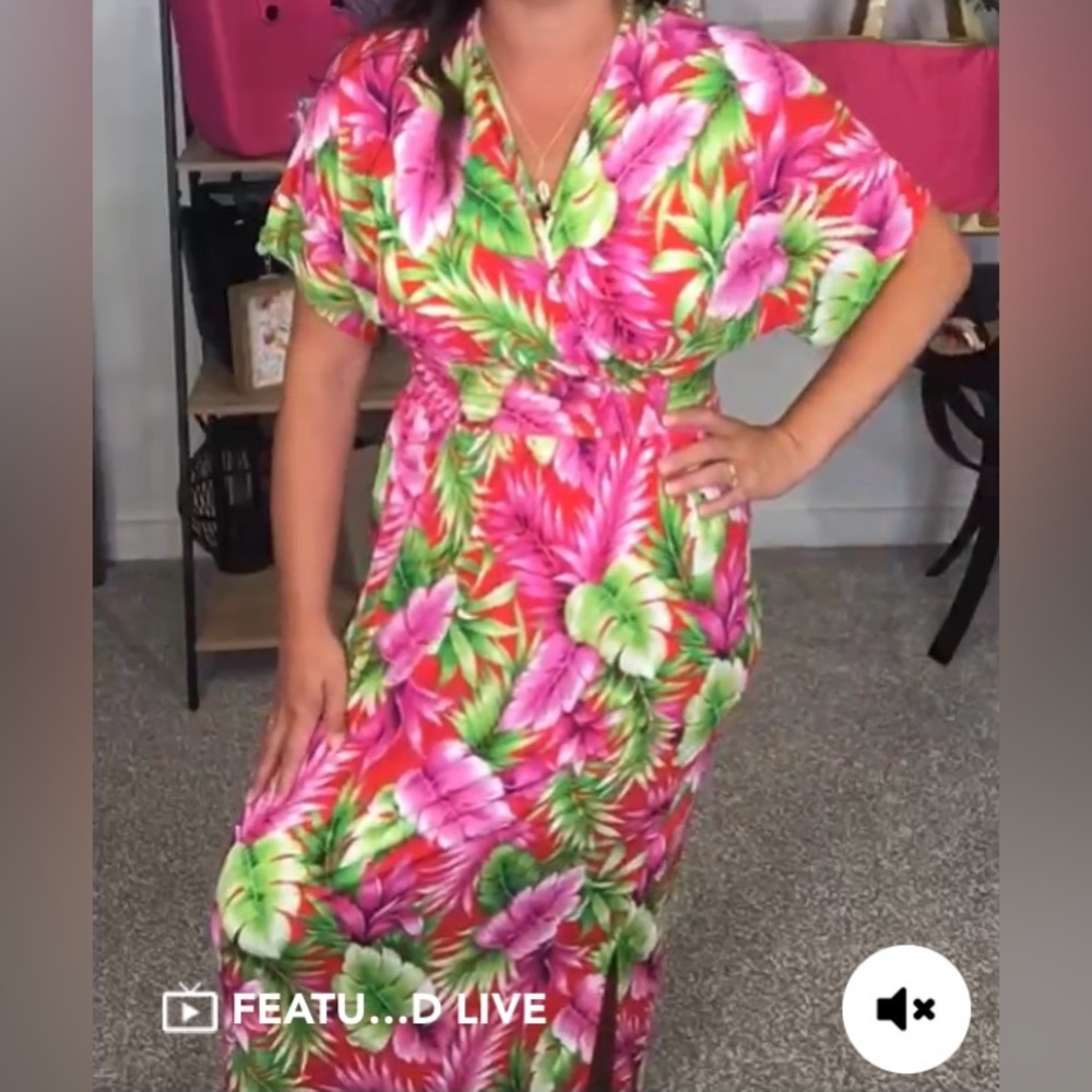 White Birch Full Length Floral Dress